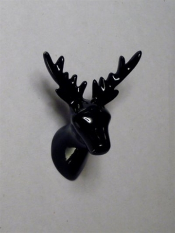 Dear Deer - knage, design Jorine Oosterhoff, sortlakeret polystone og metal m. indstøbt skrue (inkl.plug).