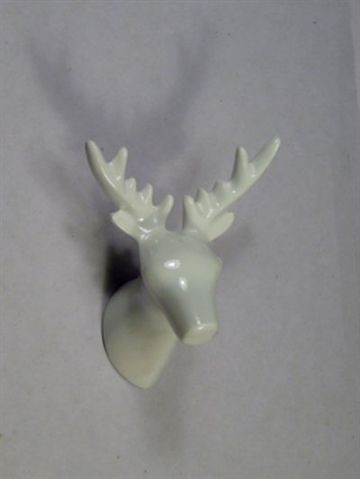 Dear Deer - knage, design Jorine Oosterhoff, hvidlakeret polystone og metal m. indstøbt skrue (inkl. plug).