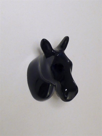 Dear Horse - knage, design Jorine Oosterhoff, sortlakeret polystone og metal m. indstøbt skrue (incl. plug). 