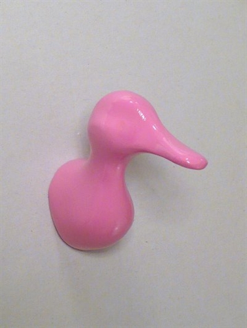 Dear Duck - knage, design Jorine Oosterhoff, pinklakeret polystone og metal m. indstøbt skrue (incl. plug).