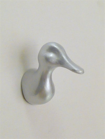 Dear Duck - knage, design Jorine Oosterhoff, sølvlakeret polystone og metal m. indstøbt skrue (incl. plug). 