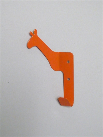 Giraf knage m. 1 krog, orangelakeret stål - ( hals kan også fungere som krog )....