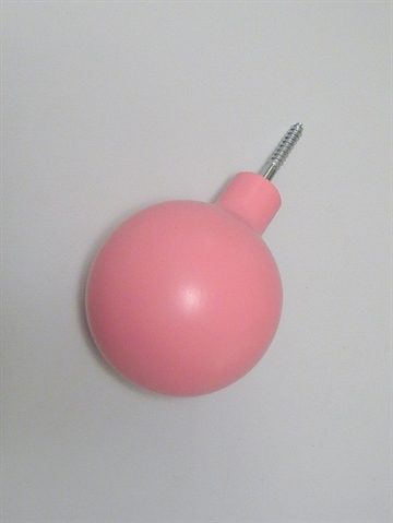 OHOOK - knage, designet af Anne Heinsvig & Christian Uldall, pink lakeret bøgetræ, mellem.