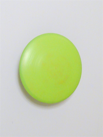 Limegrøn knop knage m. hals ( til bøjle ) og skrue, massiv polystone, stor - EGNET TIL VÆG.