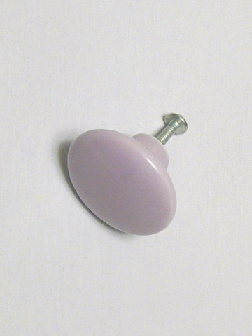 Hvælvet knop, lyselilla porcelæn, mellemstr.