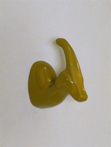Dinosaurus Miss. Big Tuft knage, design Jorine Oosterhoff, armygrønlak. polystone og metal m. indstøbt skrue ( incl. plug )....