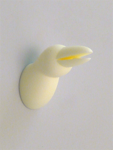 Bird hook, designet af AUN2H4, hvid massiv gummi, egnet til tøj og nøglering kan hænge i næbbet - ( ophængsbeslag inkl. skruer og plugs )....