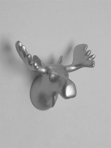 Dear Moose - knage, design Jorine Oosterhoff, sølvlakeret polystone og metal m. indstøbt skrue (incl. plug).
