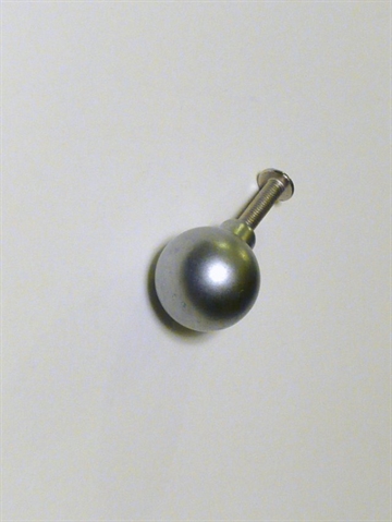 Kugleknop m. lille hals, aluminiumsbelagt metal, lille..