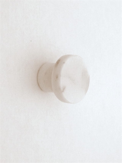 Hvid marmor knop, lille.
