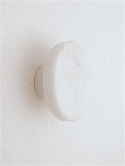 Hvid marmor knop, stor.