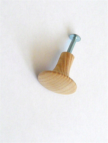 Klassisk minimalistisk ulakeret asketræsknop m. lang hals.