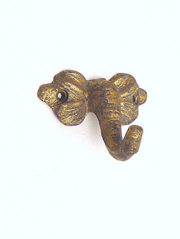 Elefant knage, rustik patineret forgyldt jern.
