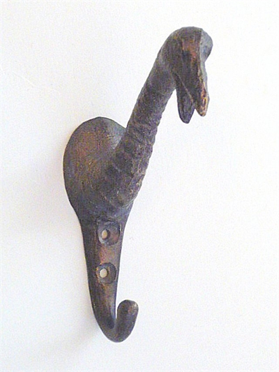 Diplodocus dinosaur knage, antik patineret messingbelagt metal..