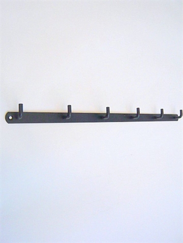 BB design -  knagerække m. 6 kroge, silkemat sortlak. stål ( inkl. skruer ).