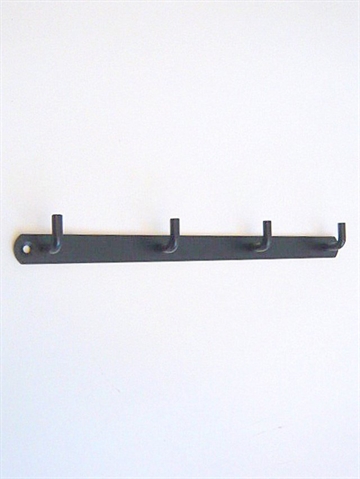 BB design -  knagerække m. 4 kroge, silkemat sortlak. stål ( inkl. skruer ).