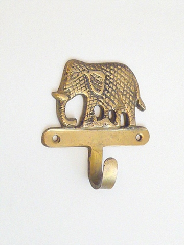 Elefant knage, massiv ulakeret messing..