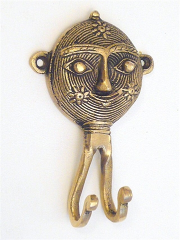  " Old indian tribal " knage, kunstsmedet massiv ulakeret let patineret messing..