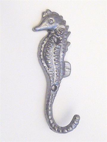 Søhest knage, aluminiumsbelagt metal..