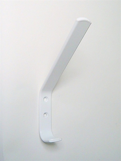 Minimalistisk knage, hvidlak. aluminium ( inkl. hvide skruer )..