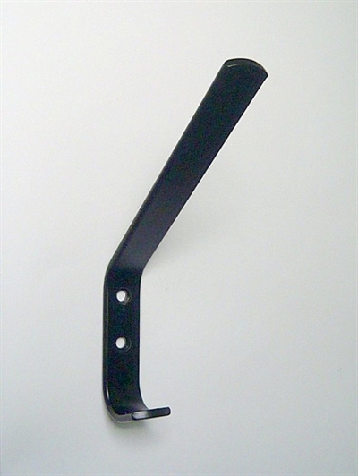 Minimalistisk knage, silkemat sortlak. aluminium ( inkl. sorte skruer ).
