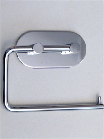 BB design - oval toiletrulleholder, blank forkromet stål, stærkt selvklæbende ( egnet til glatte, faste, rene flader ).