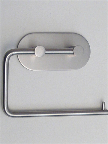 BB design - oval toiletrulleholder, mat børstet rustfrit stål, stærkt selvklæbende ( egnet til glatte, faste, rene flader ).