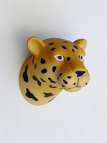 Dear Leopard knage, design Jorine Oosterhoff, silkemat flerfarvet polystone og metal m. indstøbt skrue (incl. plug).