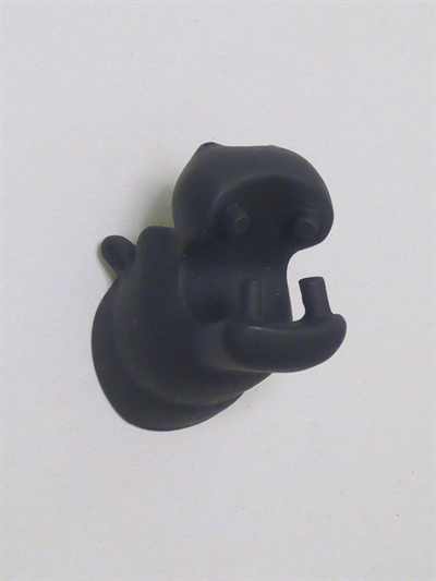 Dear Hippo - knage, design Jorine Oosterhoff, mat sortlakeret polystone og metal m. indstøbt skrue (incl. plug).