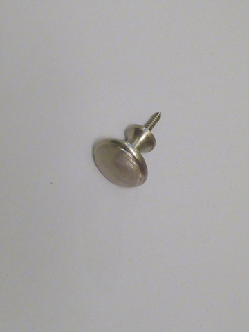 Knop knage, børstet fortinnet metal, lille - EGNET TIL VÆG.