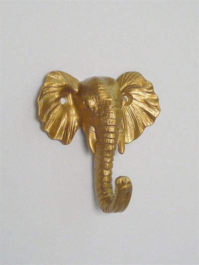 Elefant knage, forgyldt metal.